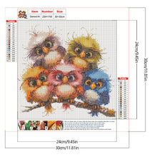 Load image into Gallery viewer, Diamond Painting - Full Round - Owl (30*30CM)