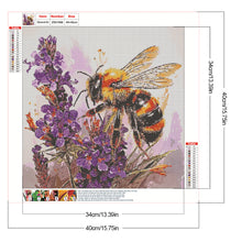 Load image into Gallery viewer, Diamond Painting - Full Round - Bee Flower (40*40CM)