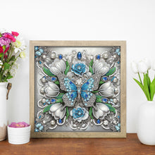 Load image into Gallery viewer, Diamond Painting - Partial Special Shaped - Butterfly And Flower (30*30CM)
