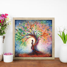 Load image into Gallery viewer, Diamond Painting - Partial Special Shaped - Tree And Girl (30*30CM)