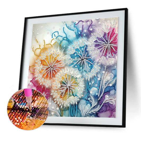 Diamond Painting - Partial Special Shaped - Dandelion (30*30CM)