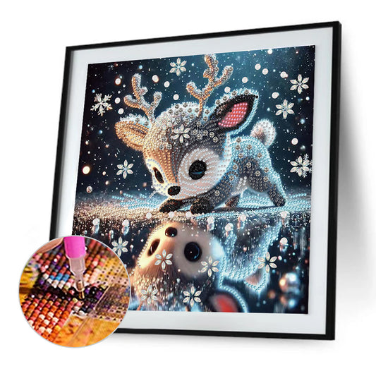 Diamond Painting - Partial Special Shaped - Deer (30*30CM)