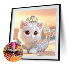 Load image into Gallery viewer, Diamond Painting - Partial Special Shaped - Mermaid Cat (30*30CM)