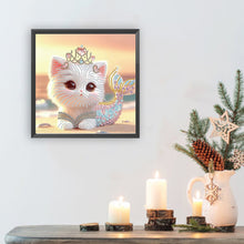 Load image into Gallery viewer, Diamond Painting - Partial Special Shaped - Mermaid Cat (30*30CM)