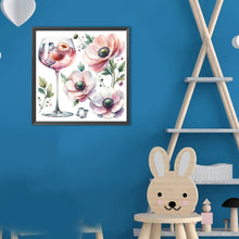 Load image into Gallery viewer, Diamond Painting - Full Round - Wine Glass And Flower (30*30CM)