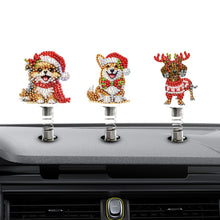 Load image into Gallery viewer, 5pcs 2D Flat Xmas Dog DIY Diamond Painting Shake Car Ornaments for Center Console