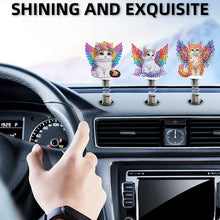 Load image into Gallery viewer, 5pcs 2D Flat Angel Cat DIY Diamond Painting Shake Car Ornaments for Center Console