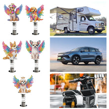 Load image into Gallery viewer, 5pcs 2D Flat Angel Dog DIY Diamond Painting Shake Car Ornaments for Center Console