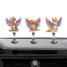 Load image into Gallery viewer, 5pcs 2D Flat Angel Dog DIY Diamond Painting Shake Car Ornaments for Center Console