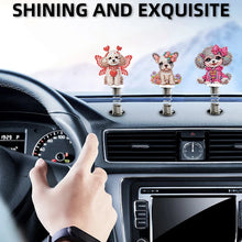 Load image into Gallery viewer, 5pcs 2D Flat Dog DIY Diamond Painting Shake Car Ornaments for Center Console