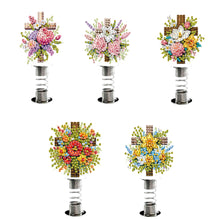 Load image into Gallery viewer, 5pcs 2D Flat Cross Flower DIY Diamond Painting Shake Car Ornaments for Center Console