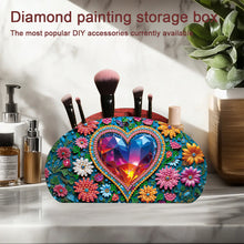Load image into Gallery viewer, DIY Love Flower Design Wooden Diamond Painting Makeup Brush Storage Box Kit