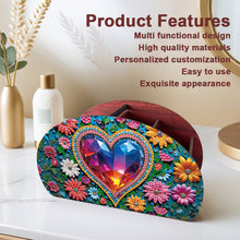 Load image into Gallery viewer, DIY Love Flower Design Wooden Diamond Painting Makeup Brush Storage Box Kit