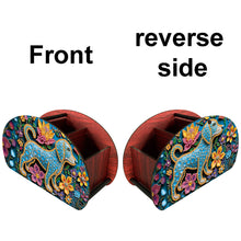 Load image into Gallery viewer, DIY Blue Puppy Design Wooden Diamond Painting Makeup Brush Storage Box Organizer