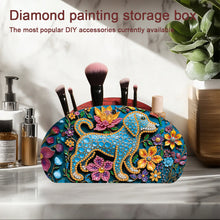 Load image into Gallery viewer, DIY Blue Puppy Design Wooden Diamond Painting Makeup Brush Storage Box Organizer