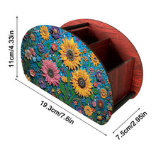 Load image into Gallery viewer, DIY Sunflower Design Wooden Diamond Painting Makeup Brush Storage Box Organizer
