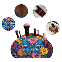 Load image into Gallery viewer, DIY Gem Butterfly Design Wooden Diamond Painting Makeup Brush Storage Box Kit