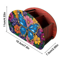 Load image into Gallery viewer, DIY Gem Butterfly Design Wooden Diamond Painting Makeup Brush Storage Box Kit