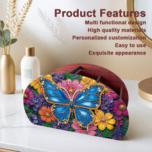 Load image into Gallery viewer, DIY Gem Butterfly Design Wooden Diamond Painting Makeup Brush Storage Box Kit