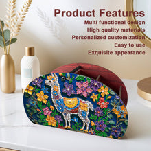 Load image into Gallery viewer, DIY Gem Alpaca Design Wooden Diamond Painting Makeup Brush Storage Box Organizer