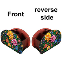 Load image into Gallery viewer, DIY Flower Design Wooden Diamond Painting Makeup Brush Storage Box Organizer