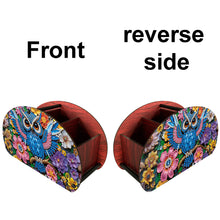 Load image into Gallery viewer, DIY Gem Owl Design Wooden Diamond Painting Makeup Brush Storage Box Organizer