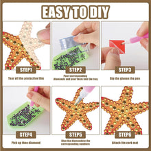 Load image into Gallery viewer, 12 Pairs Ocean DIY Diamond Art Earrings Double Sided Diamond Painting Earrings