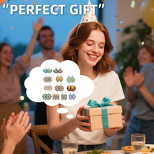 Load image into Gallery viewer, 12 Pairs Pattern DIY Diamond Art Earrings Double Sided Diamond Painting Earrings