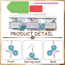 Load image into Gallery viewer, 12 Pairs Stationery DIY Diamond Art Earring Double Side Diamond Painting Earring