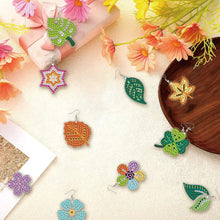 Load image into Gallery viewer, 12 Pairs Leaves DIY Diamond Art Earrings Double Sided Diamond Painting Earrings