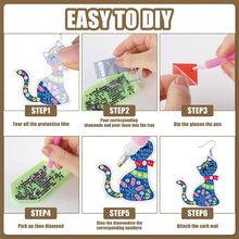 Load image into Gallery viewer, 12 Pairs Animal DIY Diamond Art Earrings Double Sided Diamond Painting Earrings