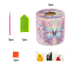 Load image into Gallery viewer, Butterfly DIY Diamond Painting Handmade Tissue Holder Rhinestones Tissue Box