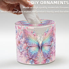 Load image into Gallery viewer, Butterfly DIY Diamond Painting Handmade Tissue Holder Rhinestones Tissue Box