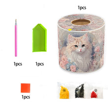 Load image into Gallery viewer, Kitten DIY Diamond Painting Handmade Tissue Holder Rhinestones Decor Tissue Box