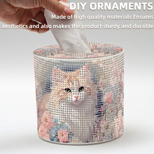 Load image into Gallery viewer, Kitten DIY Diamond Painting Handmade Tissue Holder Rhinestones Decor Tissue Box