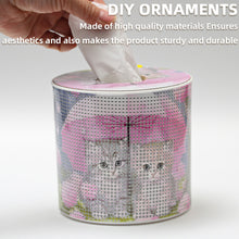 Load image into Gallery viewer, Kitten DIY Diamond Painting Handmade Tissue Holder Rhinestones Decor Tissue Box