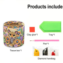 Load image into Gallery viewer, Leopard DIY Diamond Painting Handmade Tissue Holder Rhinestones Decor Tissue Box