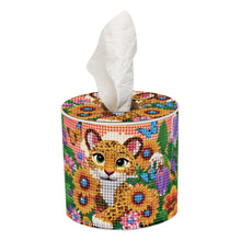 Load image into Gallery viewer, Leopard DIY Diamond Painting Handmade Tissue Holder Rhinestones Decor Tissue Box