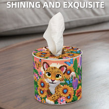 Load image into Gallery viewer, Leopard DIY Diamond Painting Handmade Tissue Holder Rhinestones Decor Tissue Box