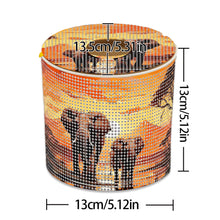 Load image into Gallery viewer, African Elephant DIY Diamond Painting Handmade Tissue Holder Crystal Tissue Box