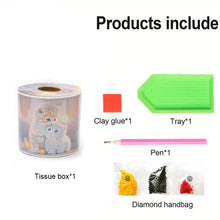 Load image into Gallery viewer, Kitten DIY Diamond Painting Handmade Tissue Holder Rhinestones Decor Tissue Box