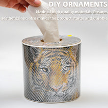Load image into Gallery viewer, Tiger DIY Diamond Painting Handmade Tissue Holder Rhinestones Crystal Tissue Box