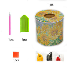 Load image into Gallery viewer, Sunflower DIY Diamond Painting Handmade Tissue Holder Rhinestones Tissue Box