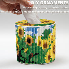 Load image into Gallery viewer, Sunflower DIY Diamond Painting Handmade Tissue Holder Rhinestones Tissue Box