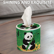 Load image into Gallery viewer, Bamboo DIY Diamond Painting Handmade Tissue Holder Rhinestones Decor Tissue Box