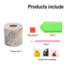 Load image into Gallery viewer, Tiger DIY Diamond Painting Handmade Tissue Holder Rhinestones Crystal Tissue Box