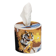 Load image into Gallery viewer, Tiger DIY Diamond Painting Handmade Tissue Holder Rhinestones Crystal Tissue Box