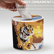 Load image into Gallery viewer, Tiger DIY Diamond Painting Handmade Tissue Holder Rhinestones Crystal Tissue Box
