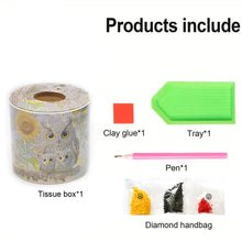 Load image into Gallery viewer, Owl DIY Diamond Painting Handmade Tissue Holder Rhinestones Crystal Tissue Box