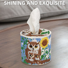 Load image into Gallery viewer, Owl DIY Diamond Painting Handmade Tissue Holder Rhinestones Crystal Tissue Box